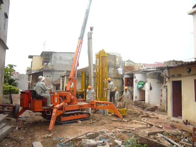 công nghệ ép cọc bê tông bằng robot hiện đại nhất 2017